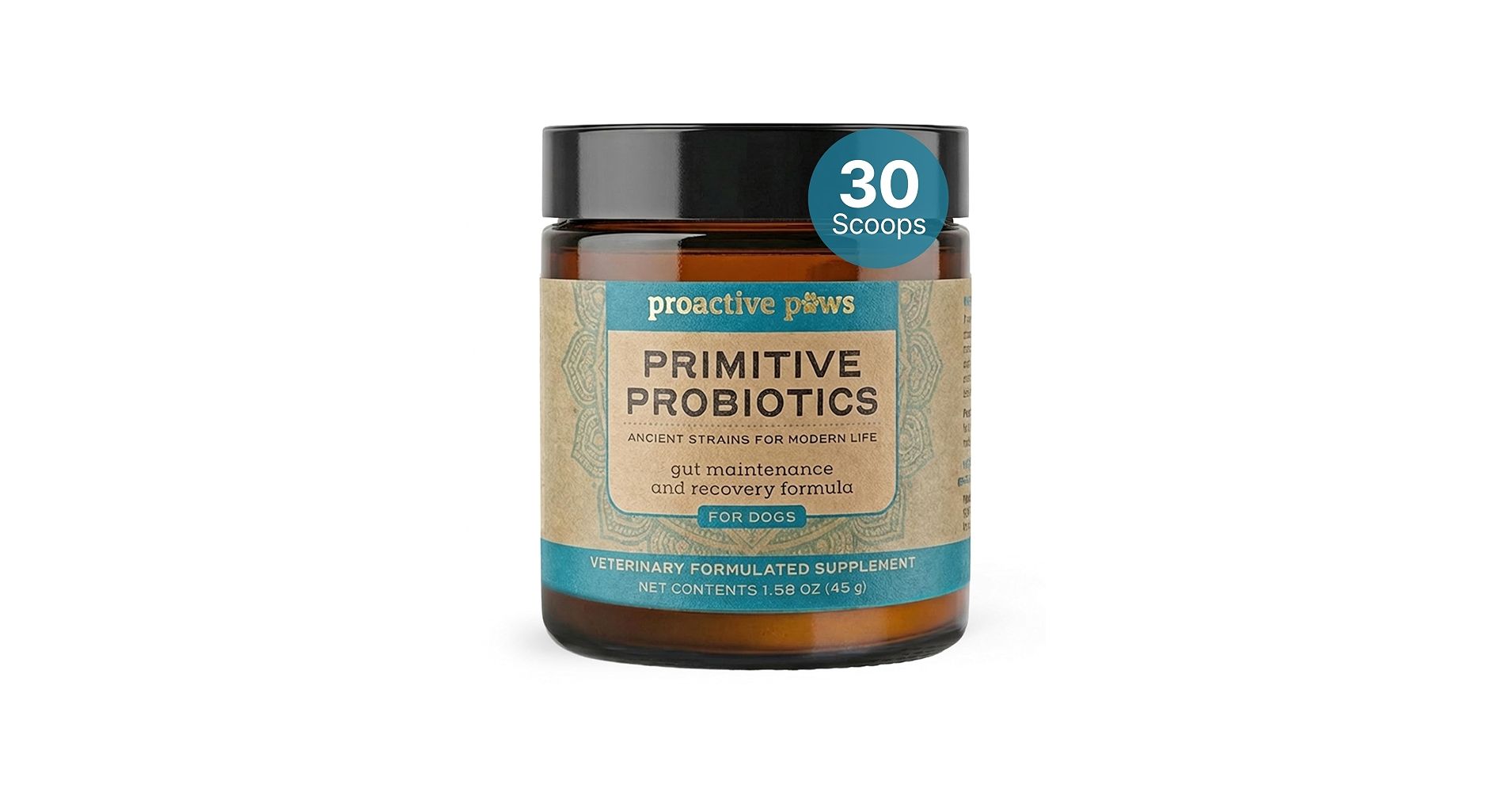 Primitive Probiotics gut health supplement for dogs