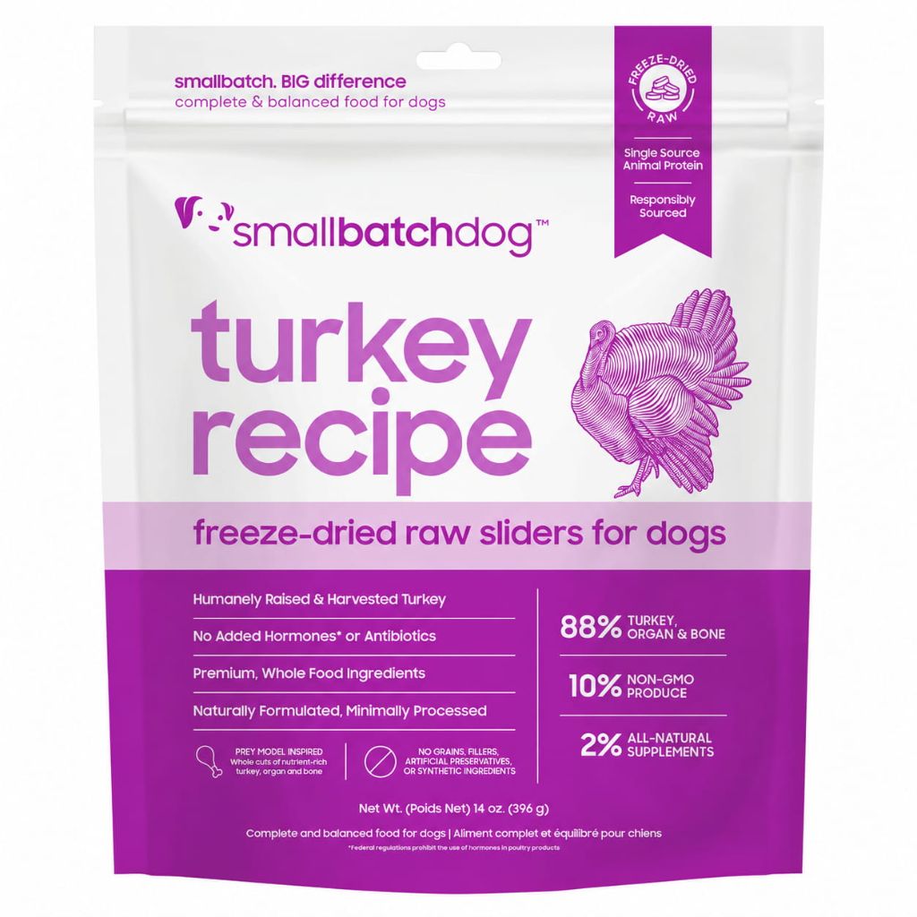 SmallBatch Turkey Patties dehydrated raw dog food